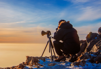 Photography on quick mountain view